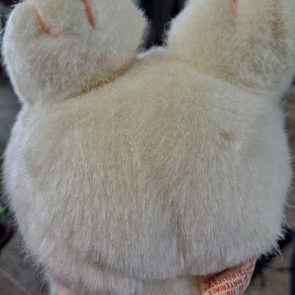 Vintage Dakin Lou Rankin 1992 White Plush Bunny Rabbit Pink Floppy Ears Toy 10" - Picture 7 of 12